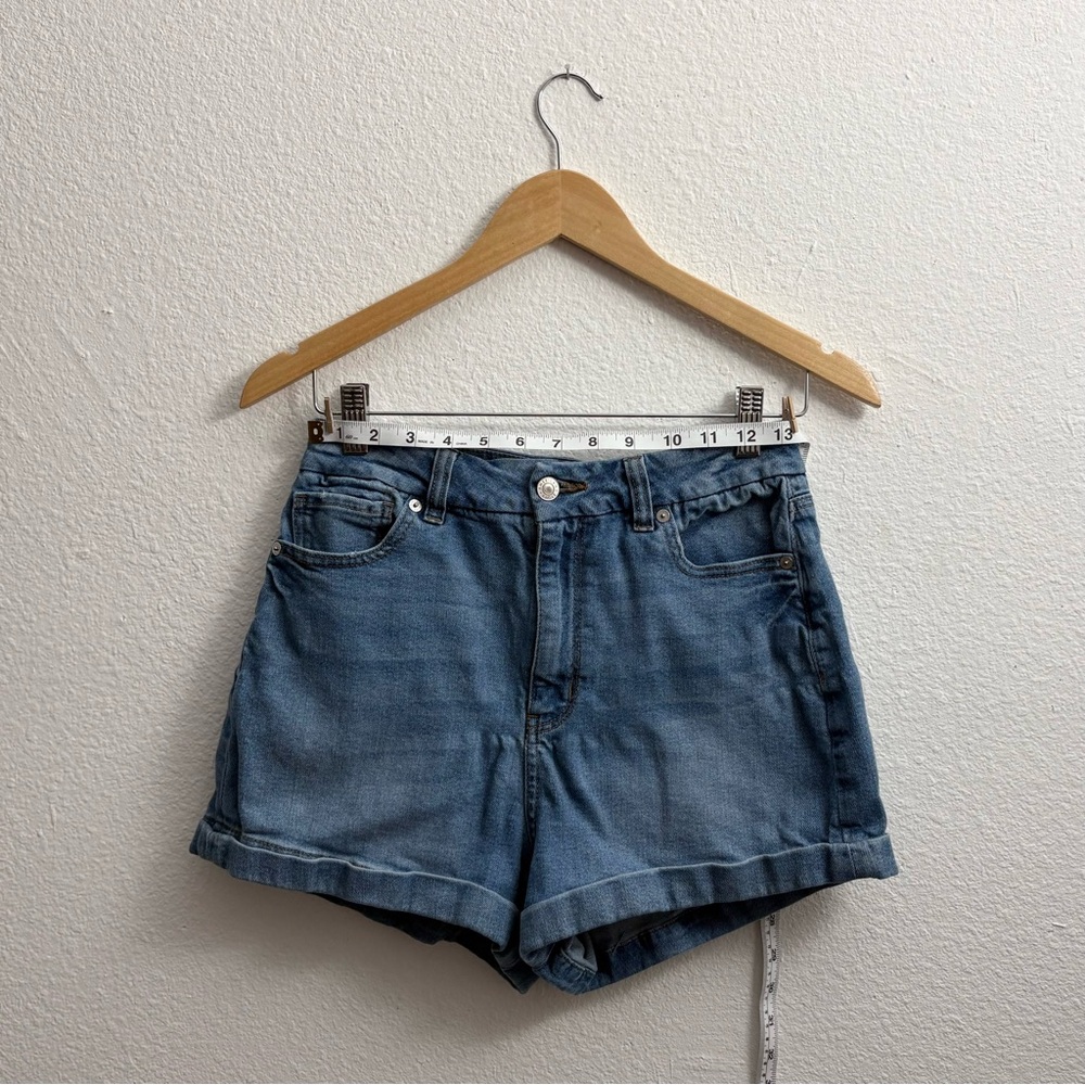 American Eagle AE Curvy Mom Shorts High Rise Stretch Denim size 8 - Picture 5 of 13